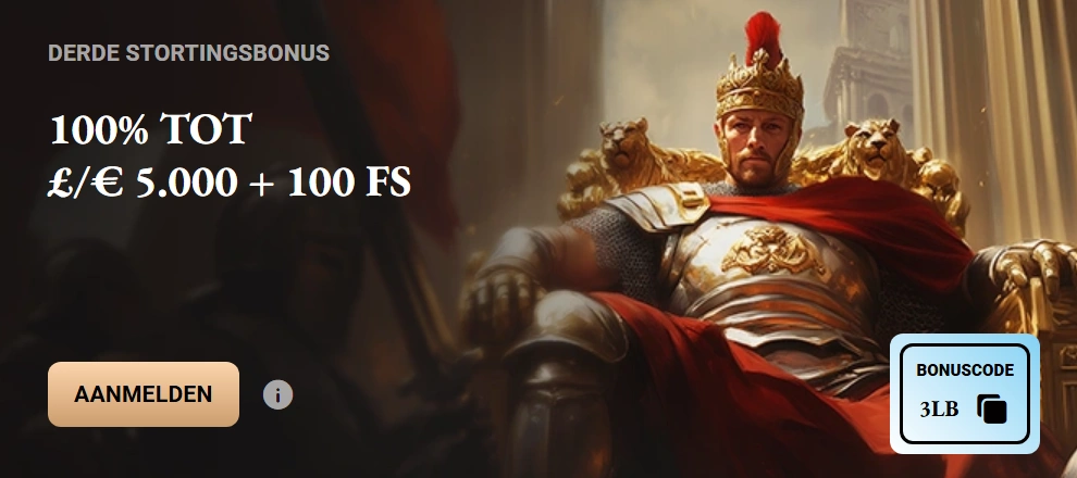 LegionBet Derde Deposit Bonus