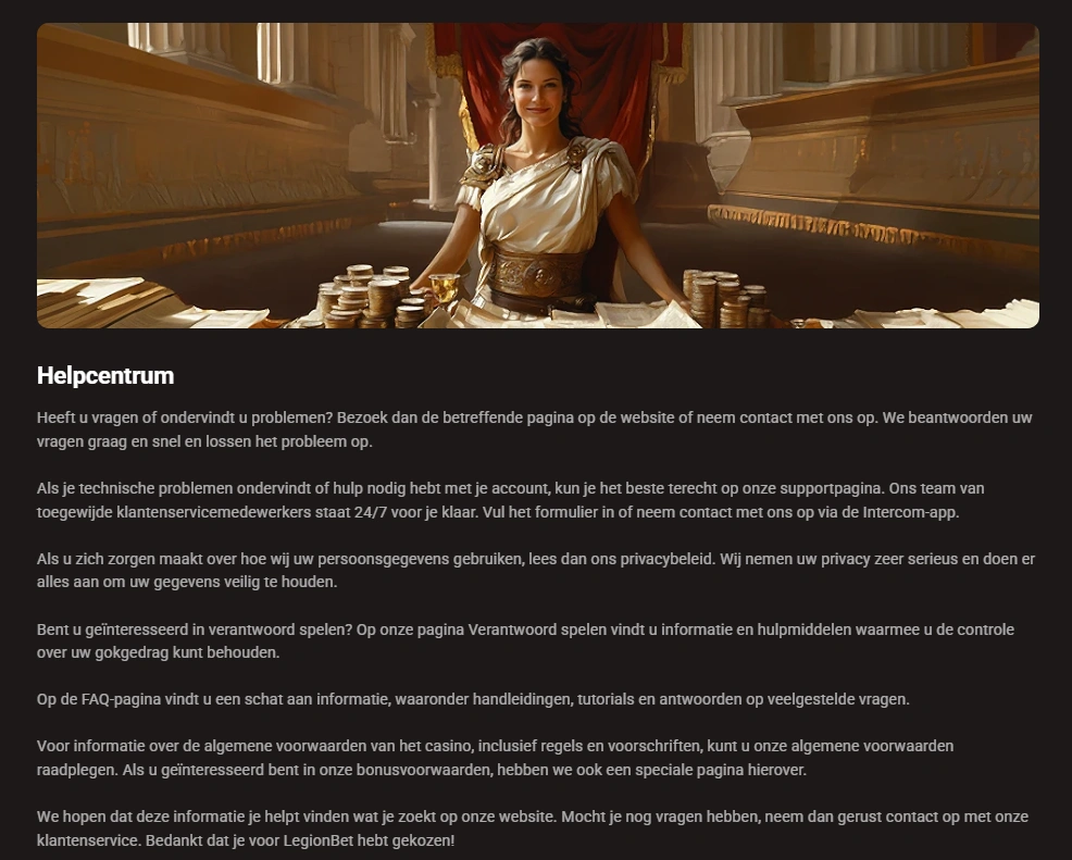 LegionBet Klantenondersteuning